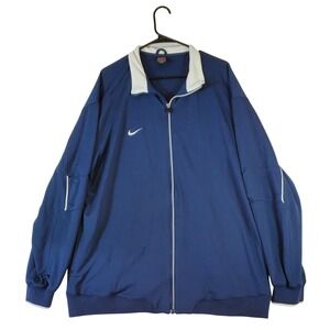 Nike Team Dri FIT Track Jacket Full Zip Navy Blue Mens XXL Vintage Athletic